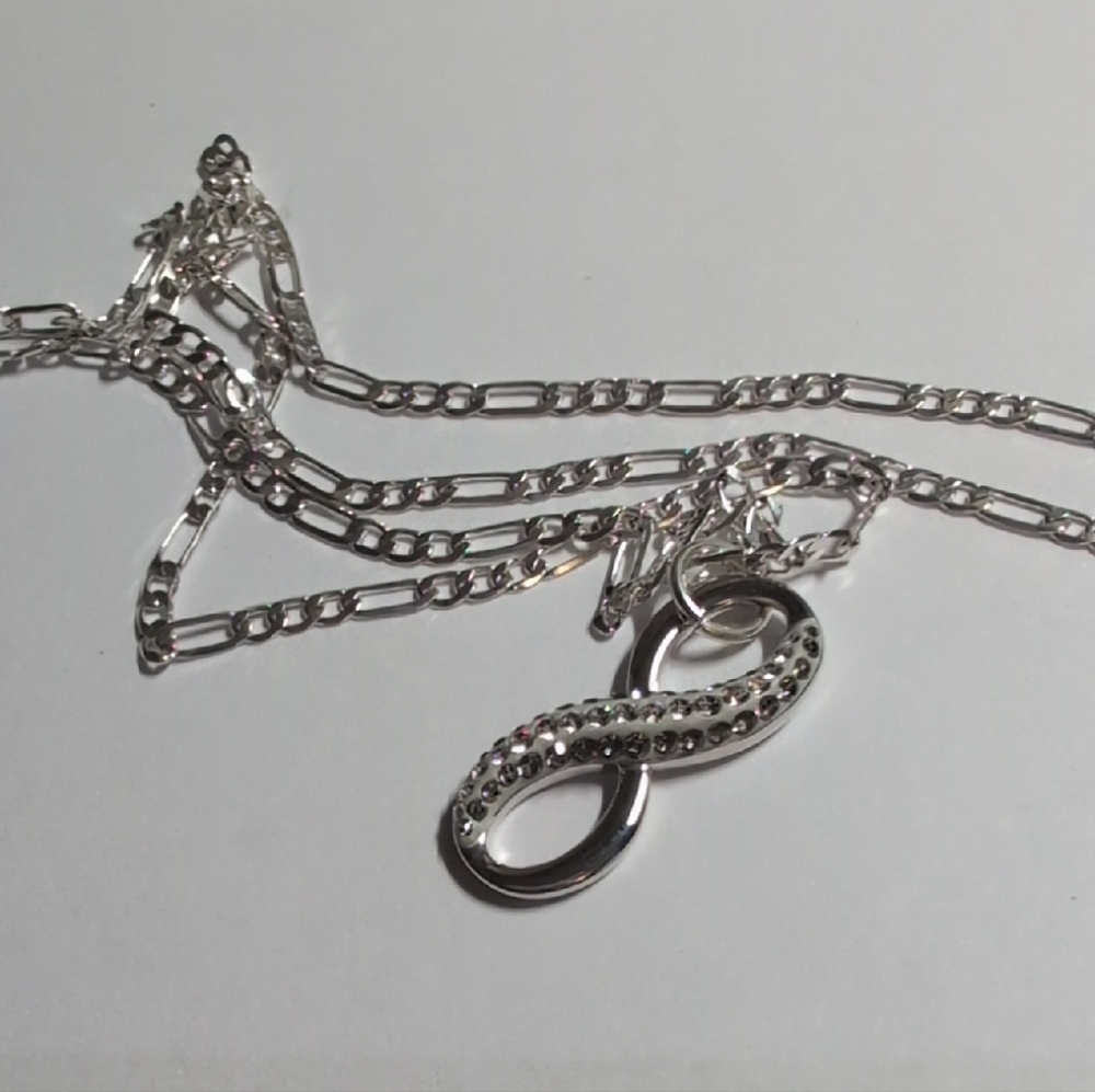 Swarovski Silver Infinity Pendant Necklace
